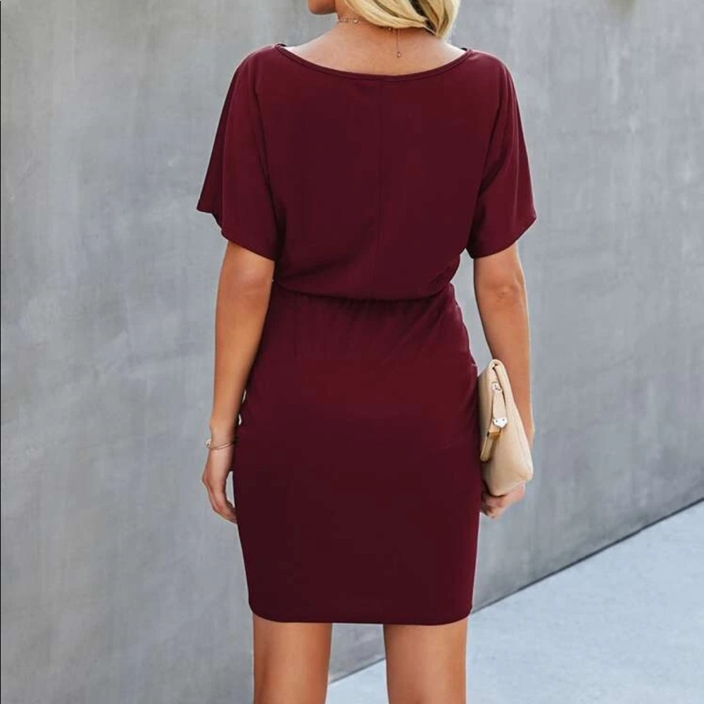 Boho fitted belted mini dress - Picture 2 of 16